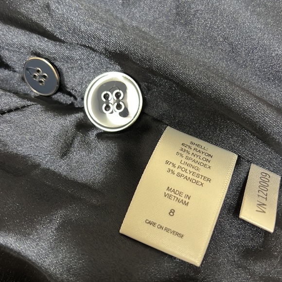 7th Avenue New York & Company BNWT Striped Blue & Cream Blazer Jacket Size 8 - Picture 6 of 7